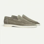 Brown Suede Loafers for Men - Comfortable Slip-On Moc Toe Loafer Shoes