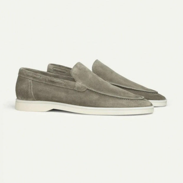 Brown Suede Loafers for Men - Comfortable Slip-On Moc Toe Loafer Shoes