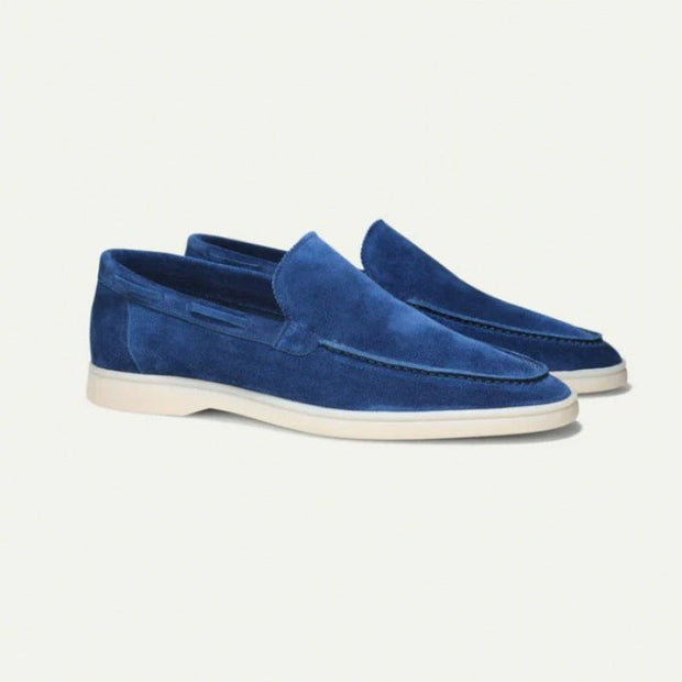 Brown Suede Loafers for Men - Comfortable Slip-On Moc Toe Loafer Shoes