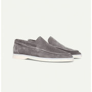 Brown Suede Loafers for Men - Comfortable Slip-On Moc Toe Loafer Shoes