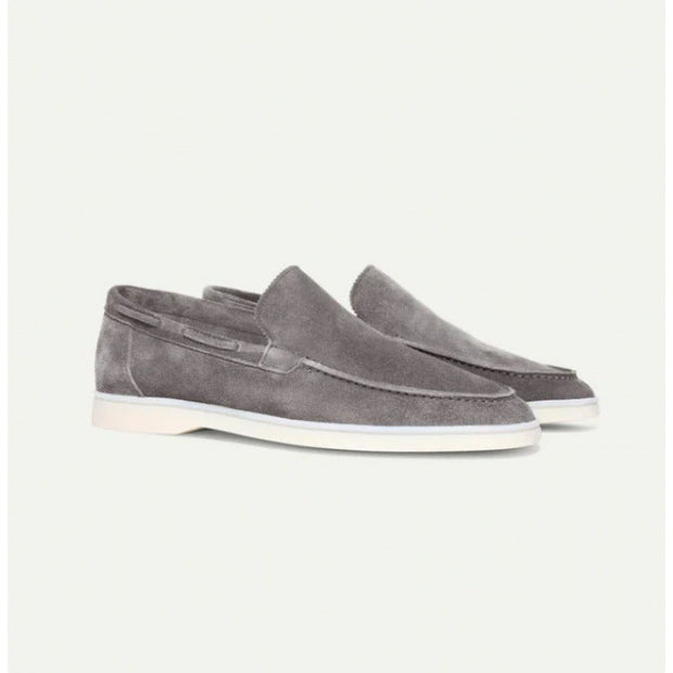 Brown Suede Loafers for Men - Comfortable Slip-On Moc Toe Loafer Shoes