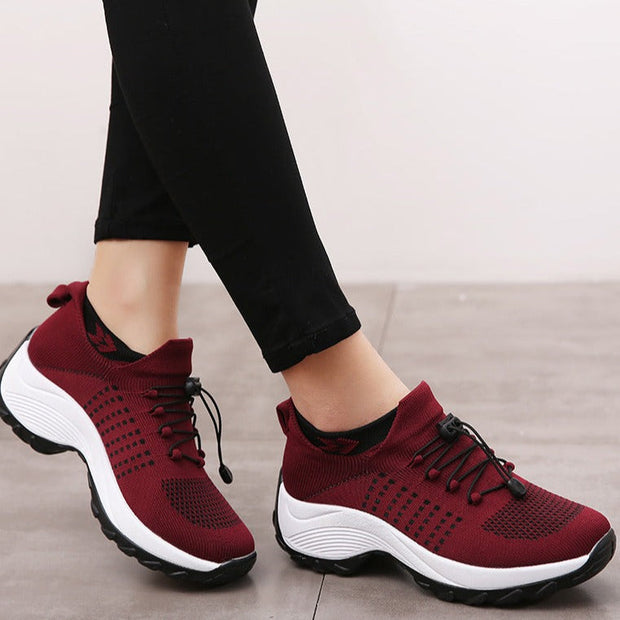 Comfort Fit Orthopedic Sneakers for Men and Women - Breathable Mesh, Cushioned Sole, Slip-Resistant, Wide Toe Box-Cramta