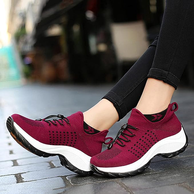 Comfort Fit Orthopedic Sneakers for Men and Women - Breathable Mesh, Cushioned Sole, Slip-Resistant, Wide Toe Box-Cramta
