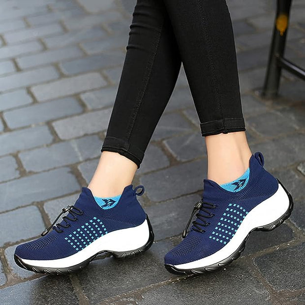 Comfort Fit Orthopedic Sneakers for Men and Women - Breathable Mesh, Cushioned Sole, Slip-Resistant, Wide Toe Box-Cramta