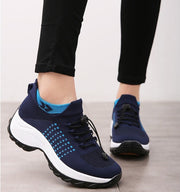 Comfort Fit Orthopedic Sneakers for Men and Women - Breathable Mesh, Cushioned Sole, Slip-Resistant, Wide Toe Box-Cramta