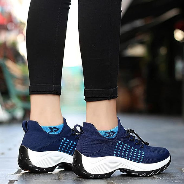 Comfort Fit Orthopedic Sneakers for Men and Women - Breathable Mesh, Cushioned Sole, Slip-Resistant, Wide Toe Box-Cramta