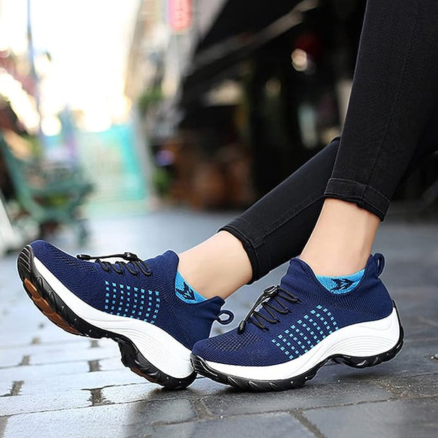 Comfort Fit Orthopedic Sneakers for Men and Women - Breathable Mesh, Cushioned Sole, Slip-Resistant, Wide Toe Box-Cramta