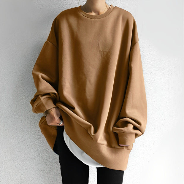 Cozy Oversized Sweater for Women with Textured Finish – Versatile Layering Piece for All-Day Comfort 0