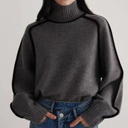 Valmira Turtleneck Sweater – Cozy Ribbed Knit for Effortless Everyday Elegance-Cramta