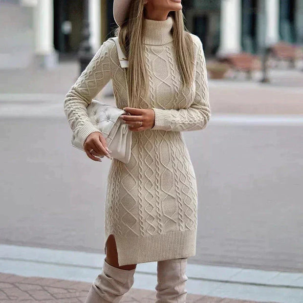 Chic Knit Sweater Dress for Winter – Timeless Comfort and Elegance-Cramta