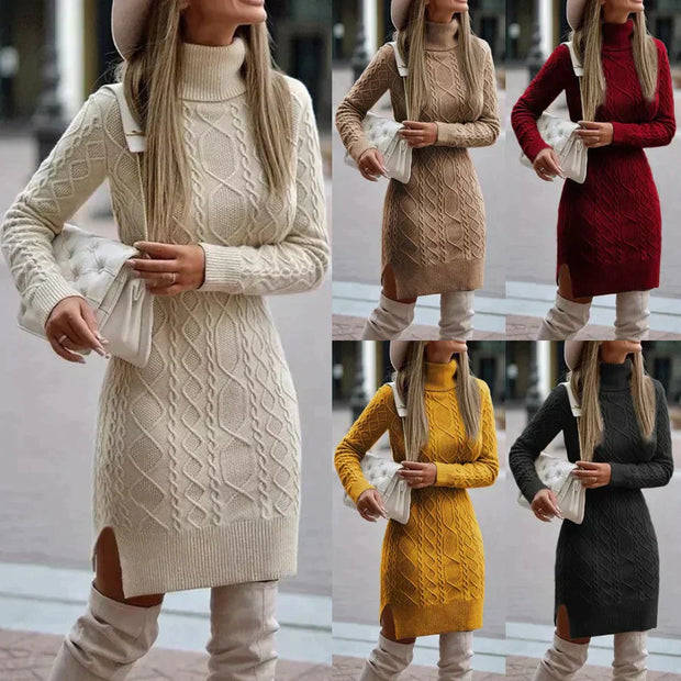 Chic Knit Sweater Dress for Winter – Timeless Comfort and Elegance-Cramta