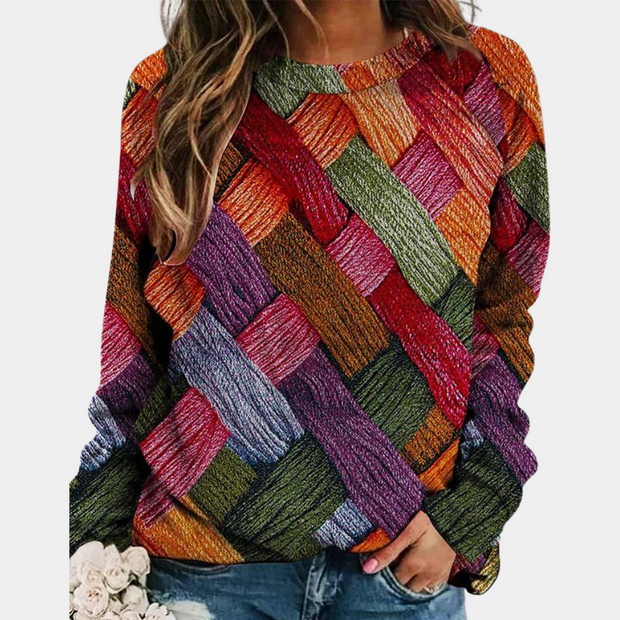 Printed Women's Knitwear - Comfortable Elegance with Bright and Trendy Colors-Cramta