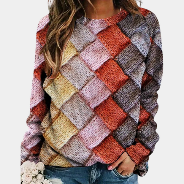 Printed Women's Knitwear - Comfortable Elegance with Bright and Trendy Colors-Cramta