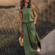 Jonna Maxi Dress – Retro Elegance Sleeveless for a Comfortable and Trendy Look-Cramta