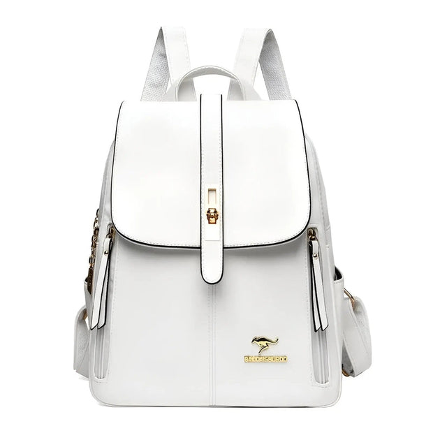 Alena Leather Backpack – Elegant Style and Practicality for Your Daily Use-Cramta