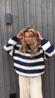 Bonafita Liana | Striped Knit Sweater for a Comfortable and Stylish Casual Look-Cramta