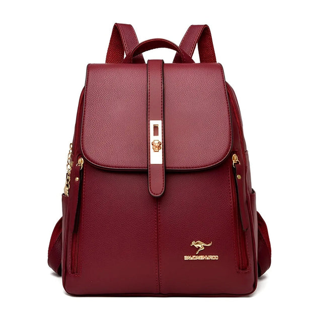 Alena Leather Backpack – Elegant Style and Practicality for Your Daily Use-Cramta
