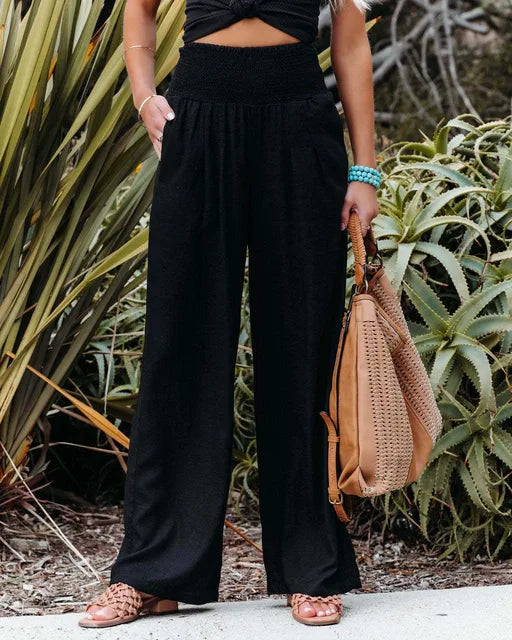 MAYA | Wide Pants with Elastic Waist for Unmatched Comfort and Elegance-Cramta