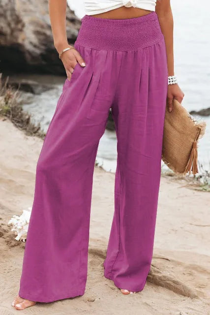 MAYA | Wide Pants with Elastic Waist for Unmatched Comfort and Elegance-Cramta