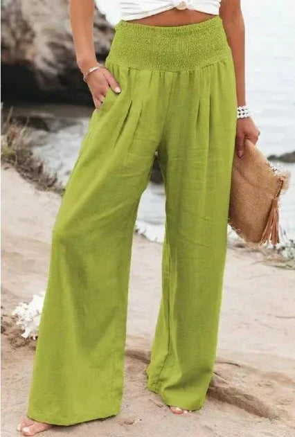 MAYA | Wide Pants with Elastic Waist for Unmatched Comfort and Elegance-Cramta