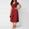 Elegant Asymmetric Long Dress for Women in High-Quality Polyester – Versatile Ladies Dress for Any Occasion-Cramta