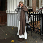 Elegant Drape Coat with Double-Breasted Design – Luxe Statement Outerwear for Cooler Seasons