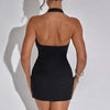 Elegant Kylie Mini Dress in 100% Polyester with Slight Stretch – Perfect for Any Occasion-Cramta