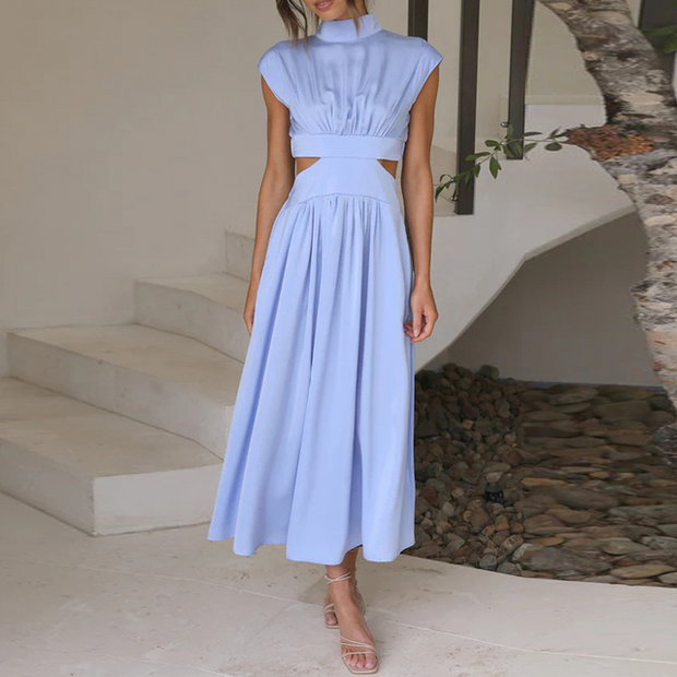 Elegant Long Maxi Dress with Embellishments – 100% Polyester, Perfect for Any Occasion-Cramta