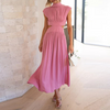 Elegant Long Maxi Dress with Embellishments – 100% Polyester, Perfect for Any Occasion-Cramta