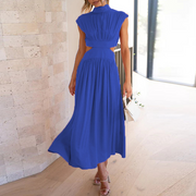 Elegant Long Maxi Dress with Embellishments – 100% Polyester, Perfect for Any Occasion-Cramta