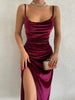 Elegant Long Sleeve Midi Dress for Women – Comfortable Velvet with Slight Stretch, Perfect for Any Occasion-Cramta