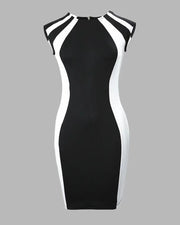 Elegant Midi Dress in 100% Polyester – Perfect for Any Occasion-Cramta