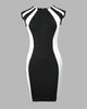 Elegant Midi Dress in 100% Polyester – Perfect for Any Occasion-Cramta