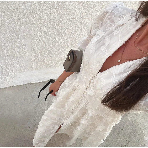 Elegant Polyester Dress with Slight Stretch – Available in Multiple Sizes-Cramta