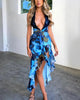 Elegant Ruffles Dress in 100% Polyester – Perfect for Any Occasion-Cramta