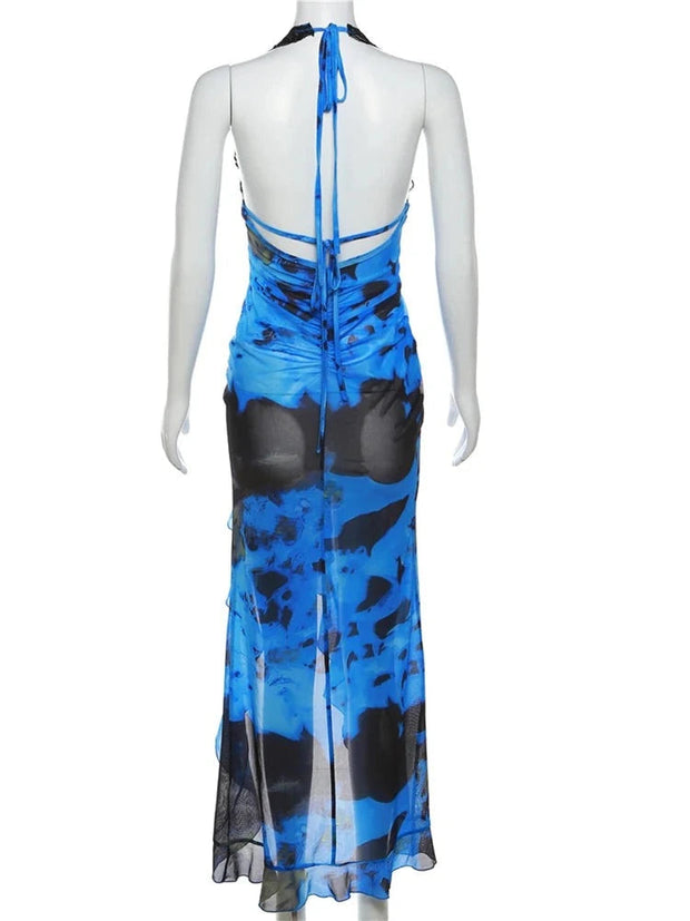 Elegant Ruffles Dress in 100% Polyester – Perfect for Any Occasion-Cramta