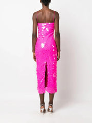 Elegant Sequin Dress for Women - Medium Stretch Polyester and Acetate-Cramta