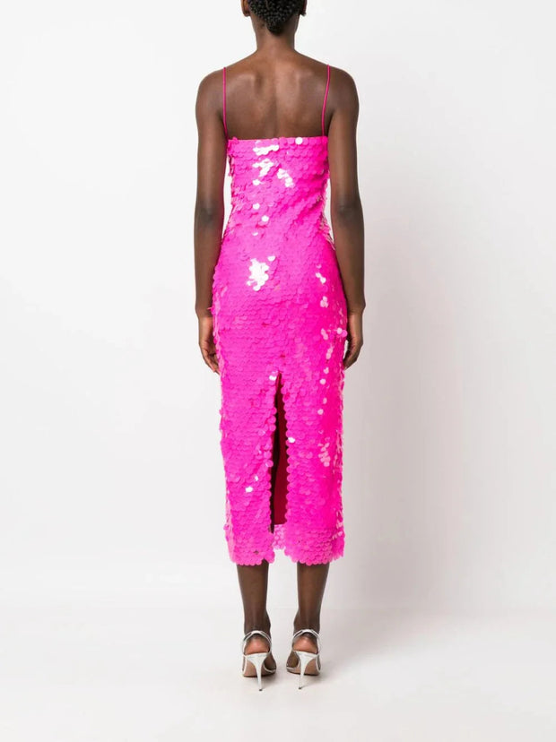 Elegant Sequin Dress for Women - Medium Stretch Polyester and Acetate-Cramta