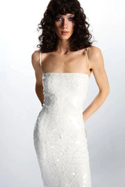 Elegant Sequin Dress for Women - Medium Stretch Polyester and Acetate-Cramta