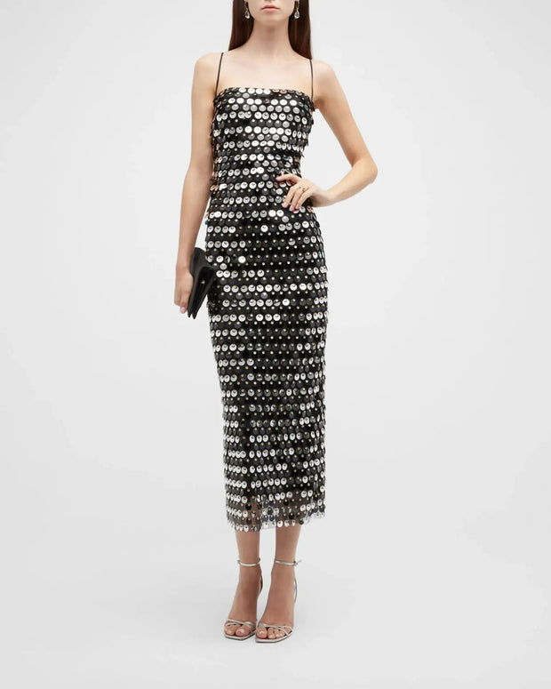Elegant Sequin Dress for Women - Medium Stretch Polyester and Acetate-Cramta