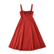 Elegant Sleeveless Midi Dress for Women – 100% Polyester, Perfect for Any Occasion-Cramta