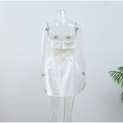 Elegant Strapless Dress in 100% Polyester – Perfect for Any Occasion-Cramta