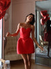 Elegant Strapless Summer Dress for Women - Slight Stretch Polyester, Available in Sizes S, M, L-Cramta