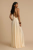 Elegant Women's Black Maxi Dress with Plunging V-Neckline and Open-Back Design – Size M