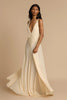 Elegant Women's Black Maxi Dress with Plunging V-Neckline and Open-Back Design – Size M