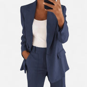 Elegant Women's Suit – Tailored Two-Piece Pant Suit with Blazer and Trousers for Modern Sophistication