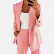 Elegant Women's Suit – Tailored Two-Piece Pant Suit with Blazer and Trousers for Modern Sophistication