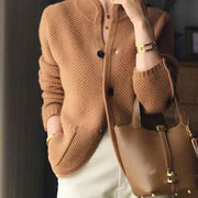 Elegant Womens Blazer – Tailored Fit, Soft Knit Polyester, Versatile for Work and Casual Outings