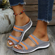 Ergonomic Women's Comfort Sandals – Black, Size 8 with Supportive Design