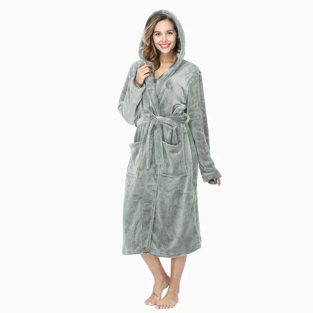 Luna Luxe Nightgown – Ultimate comfort in premium fleece, unmatched softness and warmth-Cramta